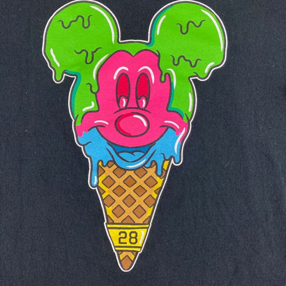 Disney x Neff Mickey Ice Cream Cone T-Shirt Mens 3XL Black